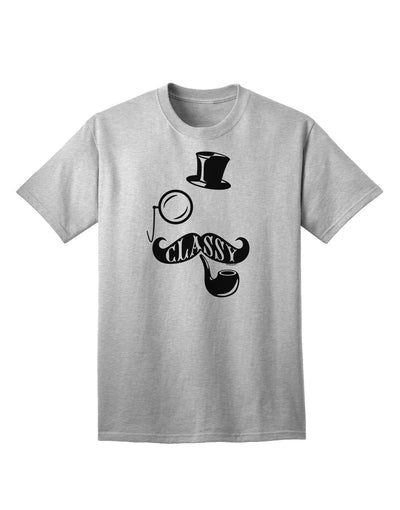 Classy Tophat, Mustache, Pipe, and Monocle: Sophisticated Adult T-Shirt Collection-Mens T-shirts-TooLoud-AshGray-Small-Davson Sales