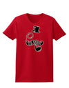 Classy Tophat Mustache Pipe and Monocle Womens Dark T-Shirt-TooLoud-Red-X-Small-Davson Sales