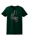 Classy Tophat Mustache Pipe and Monocle Womens Dark T-Shirt-TooLoud-Forest-Green-Small-Davson Sales