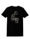 Classy Tophat Mustache Pipe and Monocle Womens Dark T-Shirt-TooLoud-Black-X-Small-Davson Sales