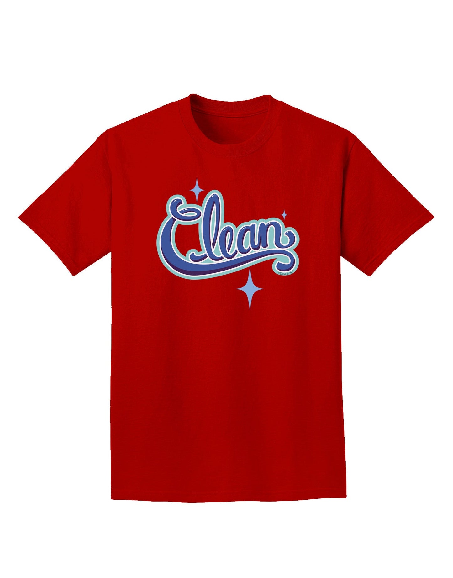 Clean Text Adult Dark T-Shirt-Mens T-Shirt-TooLoud-Red-Small-Davson Sales