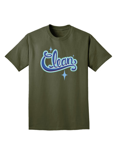 Clean Text Adult Dark T-Shirt-Mens T-Shirt-TooLoud-Military-Green-Small-Davson Sales