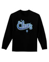 Clean Text Adult Long Sleeve Dark T-Shirt-TooLoud-Black-Small-Davson Sales