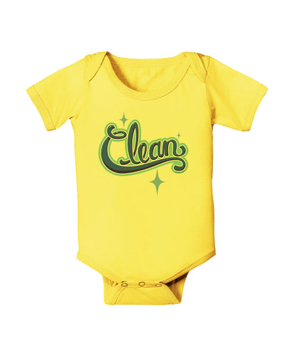 Clean Text Baby Romper Bodysuit-Baby Romper-TooLoud-Yellow-06-Months-Davson Sales