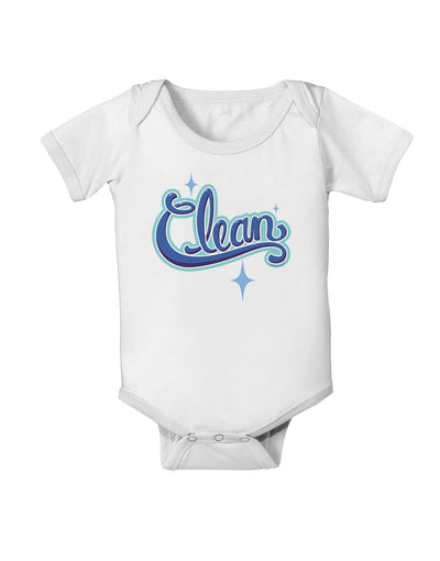 Clean Text Baby Romper Bodysuit-Baby Romper-TooLoud-White-06-Months-Davson Sales