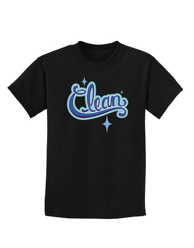 Clean Text Childrens Dark T-Shirt-Childrens T-Shirt-TooLoud-Black-X-Small-Davson Sales