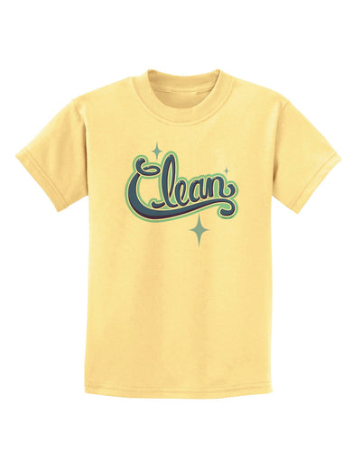 Clean Text Childrens T-Shirt-Childrens T-Shirt-TooLoud-Daffodil-Yellow-X-Small-Davson Sales