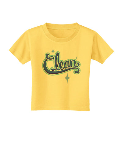 Clean Text Toddler T-Shirt-Toddler T-Shirt-TooLoud-Yellow-2T-Davson Sales