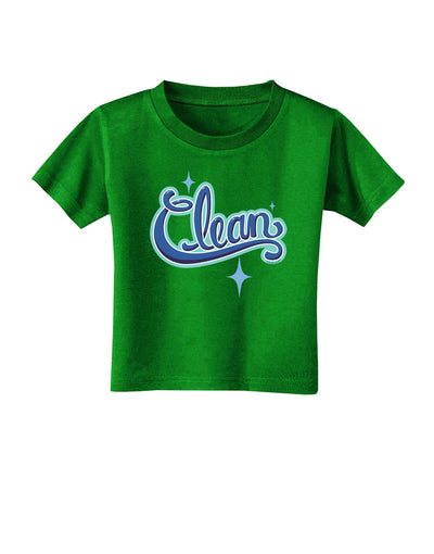 Clean Text Toddler T-Shirt Dark-Toddler T-Shirt-TooLoud-Clover-Green-2T-Davson Sales