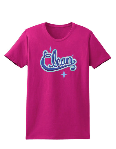 Clean Text Womens Dark T-Shirt-TooLoud-Hot-Pink-Small-Davson Sales