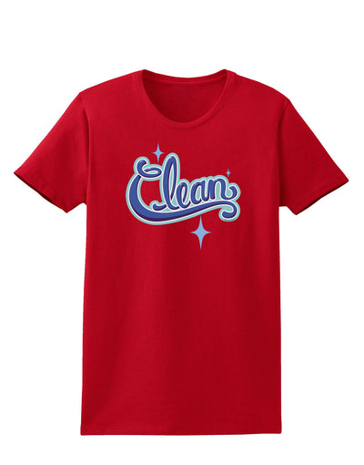 Clean Text Womens Dark T-Shirt-TooLoud-Red-X-Small-Davson Sales