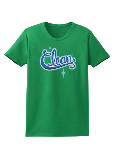 Clean Text Womens Dark T-Shirt-TooLoud-Kelly-Green-X-Small-Davson Sales