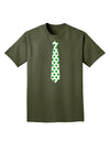 Clover Pattern Tie St Patrick's Day Adult Dark T-Shirt-Mens T-Shirt-TooLoud-Military-Green-Small-Davson Sales