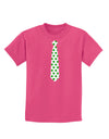 Clover Pattern Tie St Patrick's Day Childrens Dark T-Shirt-Childrens T-Shirt-TooLoud-Sangria-X-Small-Davson Sales