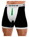 Clover Pattern Tie St Patrick's Day Mens Boxer Brief Underwear-Boxer Briefs-NDS Wear-Black-with-White-Small-NDS WEAR