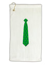 Clover Pattern Tie St Patrick's Day Micro Terry Gromet Golf Towel 16 x 25 inch-Golf Towel-TooLoud-White-Davson Sales