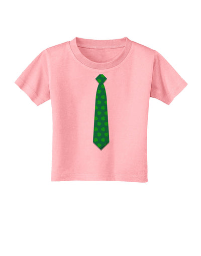 Clover Pattern Tie St Patrick's Day Toddler T-Shirt-Toddler T-Shirt-TooLoud-Candy-Pink-2T-Davson Sales