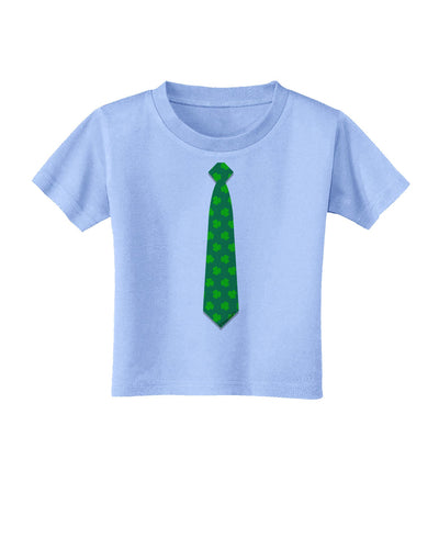 Clover Pattern Tie St Patrick's Day Toddler T-Shirt-Toddler T-Shirt-TooLoud-Aquatic-Blue-2T-Davson Sales