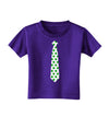 Clover Pattern Tie St Patrick's Day Toddler T-Shirt Dark-Toddler T-Shirt-TooLoud-Purple-2T-Davson Sales