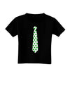 Clover Pattern Tie St Patrick's Day Toddler T-Shirt Dark-Toddler T-Shirt-TooLoud-Black-2T-Davson Sales