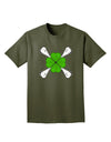 Clover and Crossbones Adult Dark T-Shirt by TooLoud-Mens T-Shirt-TooLoud-Military-Green-Small-Davson Sales