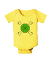 Clover and Crossbones Baby Romper Bodysuit by TooLoud-TooLoud-Yellow-06-Months-Davson Sales