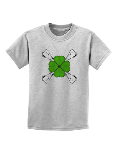 Clover and Crossbones Childrens T-Shirt by TooLoud-TooLoud-AshGray-X-Small-Davson Sales
