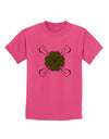 Clover and Crossbones Childrens T-Shirt by TooLoud-TooLoud-Sangria-X-Small-Davson Sales