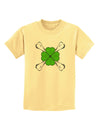 Clover and Crossbones Childrens T-Shirt by TooLoud-TooLoud-Daffodil-Yellow-X-Small-Davson Sales