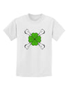 Clover and Crossbones Childrens T-Shirt by TooLoud-TooLoud-White-X-Small-Davson Sales