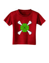 Clover and Crossbones Toddler T-Shirt Dark by TooLoud-Toddler T-Shirt-TooLoud-Red-2T-Davson Sales