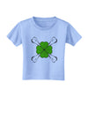 Clover and Crossbones Toddler T-Shirt by TooLoud-Toddler T-Shirt-TooLoud-Aquatic-Blue-2T-Davson Sales