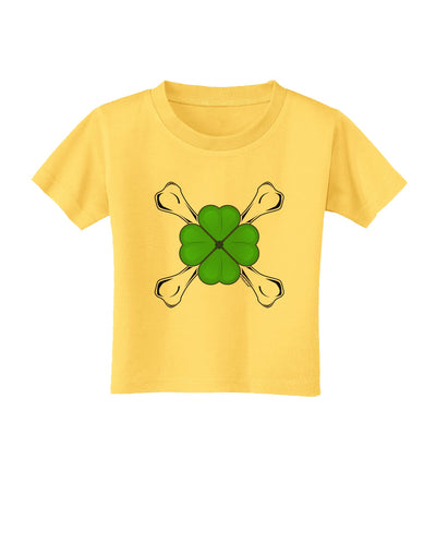 Clover and Crossbones Toddler T-Shirt by TooLoud-Toddler T-Shirt-TooLoud-Yellow-2T-Davson Sales