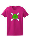 Clover and Crossbones Womens Dark T-Shirt by TooLoud-TooLoud-Hot-Pink-Small-Davson Sales