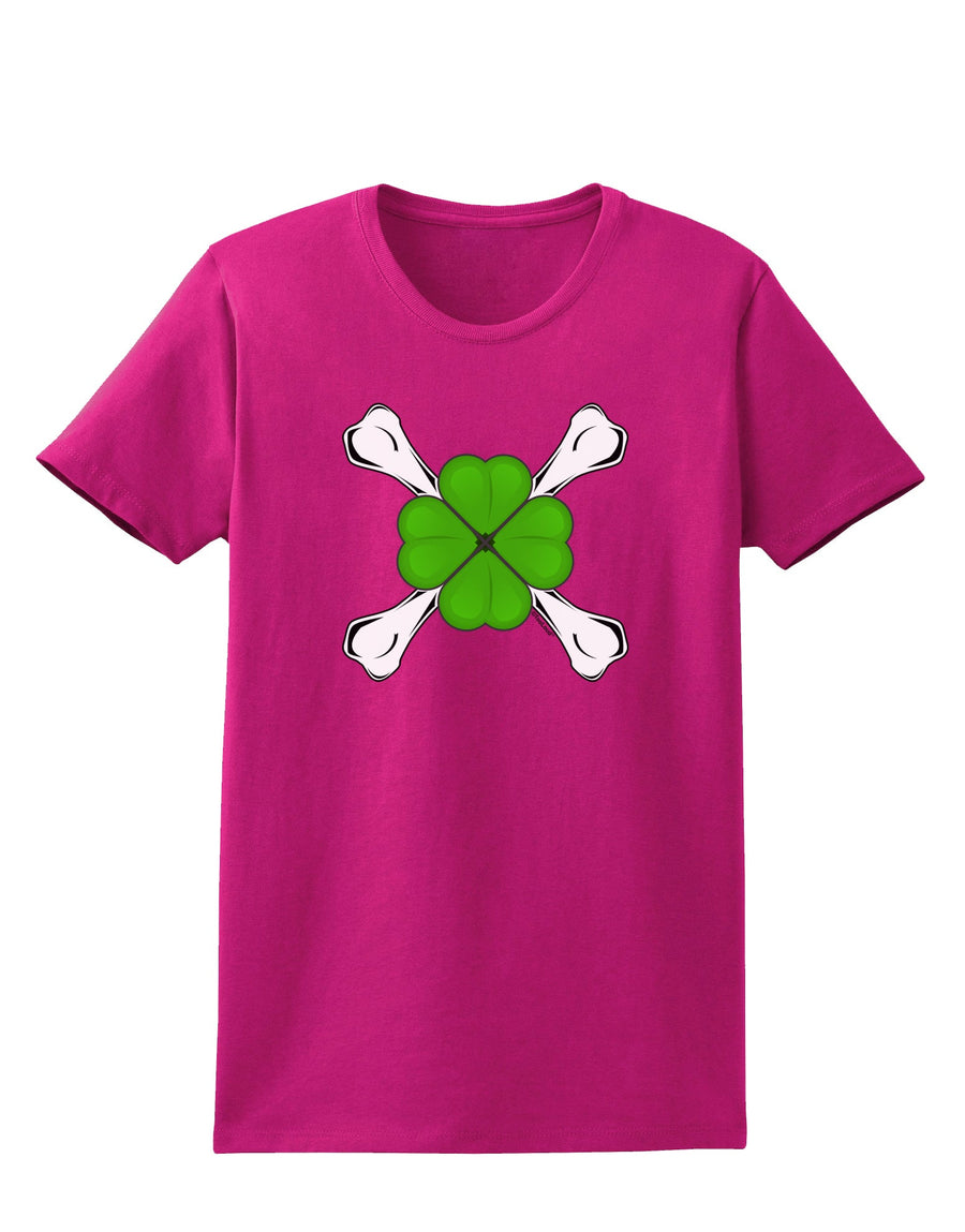 Clover and Crossbones Womens Dark T-Shirt by TooLoud-TooLoud-Black-X-Small-Davson Sales