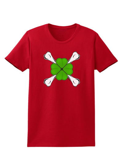 Clover and Crossbones Womens Dark T-Shirt by TooLoud-TooLoud-Red-X-Small-Davson Sales