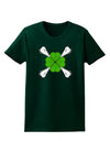 Clover and Crossbones Womens Dark T-Shirt by TooLoud-TooLoud-Forest-Green-Small-Davson Sales