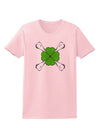 Clover and Crossbones Womens T-Shirt by TooLoud-TooLoud-PalePink-X-Small-Davson Sales