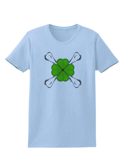 Clover and Crossbones Womens T-Shirt by TooLoud-TooLoud-Light-Blue-X-Small-Davson Sales