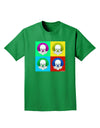 Clown Face Pop Art 2 Adult Dark T-Shirt-Mens T-Shirt-TooLoud-Kelly-Green-Small-Davson Sales