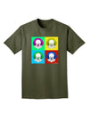 Clown Face Pop Art 2 Adult Dark T-Shirt-Mens T-Shirt-TooLoud-Military-Green-Small-Davson Sales