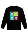 Clown Face Pop Art 2 Adult Long Sleeve Dark T-Shirt-TooLoud-Black-Small-Davson Sales