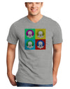 Clown Face Pop Art 2 Adult V-Neck T-shirt-Mens V-Neck T-Shirt-TooLoud-HeatherGray-Small-Davson Sales