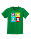 Clown Face Pop Art 2 Childrens Dark T-Shirt-Childrens T-Shirt-TooLoud-Kelly-Green-X-Small-Davson Sales