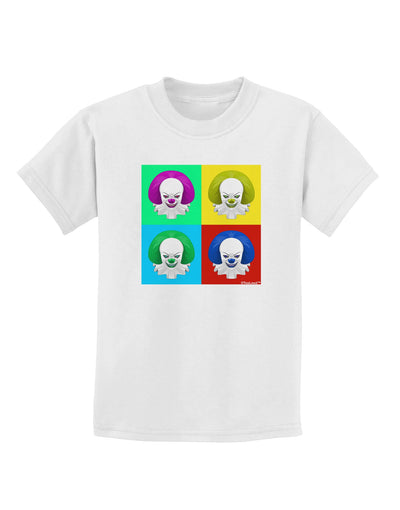 Clown Face Pop Art 2 Childrens T-Shirt-Childrens T-Shirt-TooLoud-White-X-Small-Davson Sales