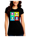 Clown Face Pop Art 2 Juniors Crew Dark T-Shirt-T-Shirts Juniors Tops-TooLoud-Black-Juniors Fitted Small-Davson Sales