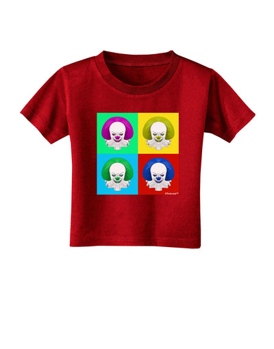 Clown Face Pop Art 2 Toddler T-Shirt Dark-Toddler T-Shirt-TooLoud-Red-2T-Davson Sales