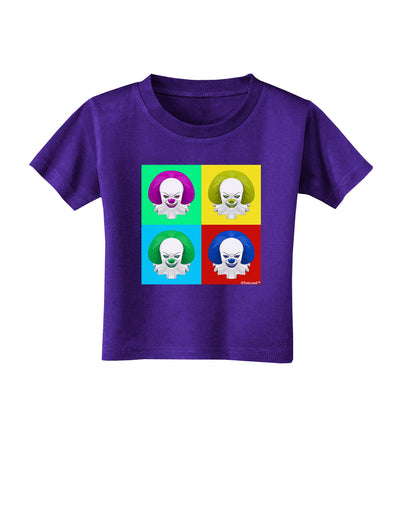 Clown Face Pop Art 2 Toddler T-Shirt Dark-Toddler T-Shirt-TooLoud-Purple-2T-Davson Sales