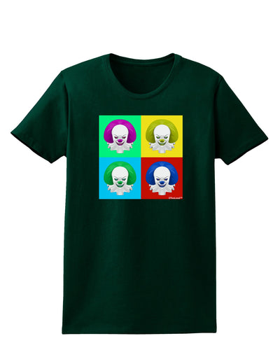 Clown Face Pop Art 2 Womens Dark T-Shirt-TooLoud-Forest-Green-Small-Davson Sales