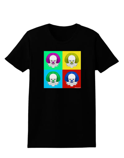 Clown Face Pop Art 2 Womens Dark T-Shirt-TooLoud-Black-X-Small-Davson Sales